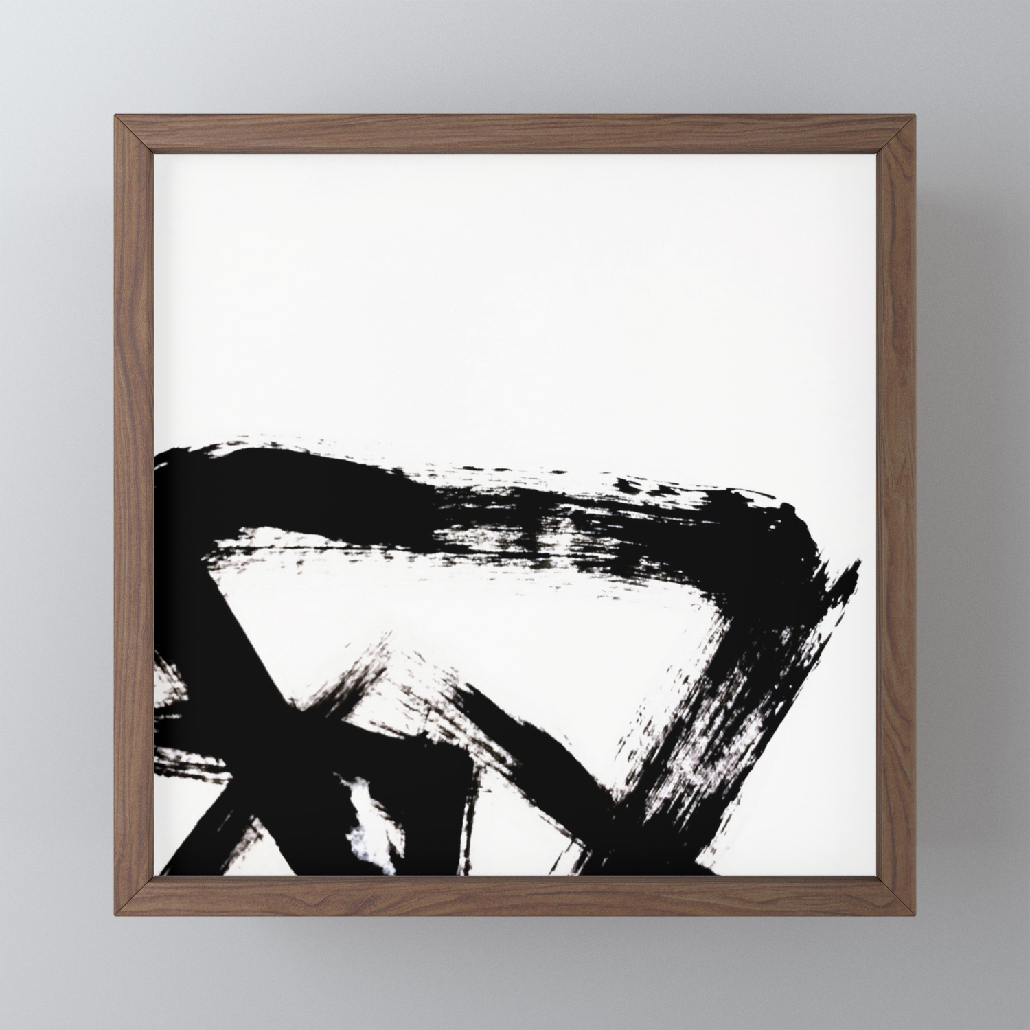 Brushstroke 8 A Simple Abstract Black And White India Ink