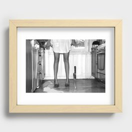 Unexpected visitor Recessed Framed Print
