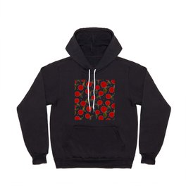 Tangerine pattern - red and olive Hoody