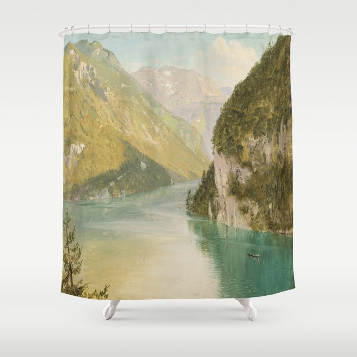 Mountain Valley Shower Curtain By, Italy Themed Shower Curtain