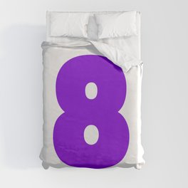 8 (Violet & White Number) Duvet Cover