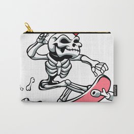 Skull girl ride a skateboard Carry-All Pouch