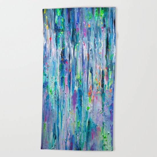 Silver Rain Beach Towel