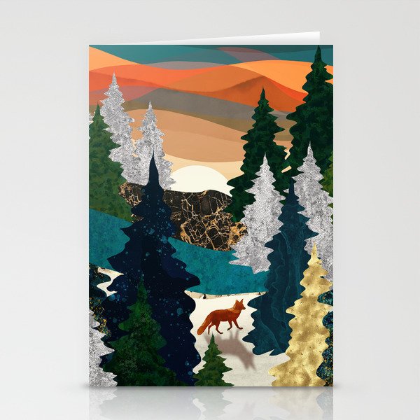 Amber Fox Stationery Cards