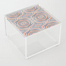 Red White and Blue Psychedelic Stripes Acrylic Box