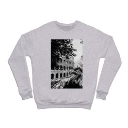 The Roman Colosseum in Black and White || Ancient Rome, Italy, Architecture, Travel Photography Crewneck Sweatshirt