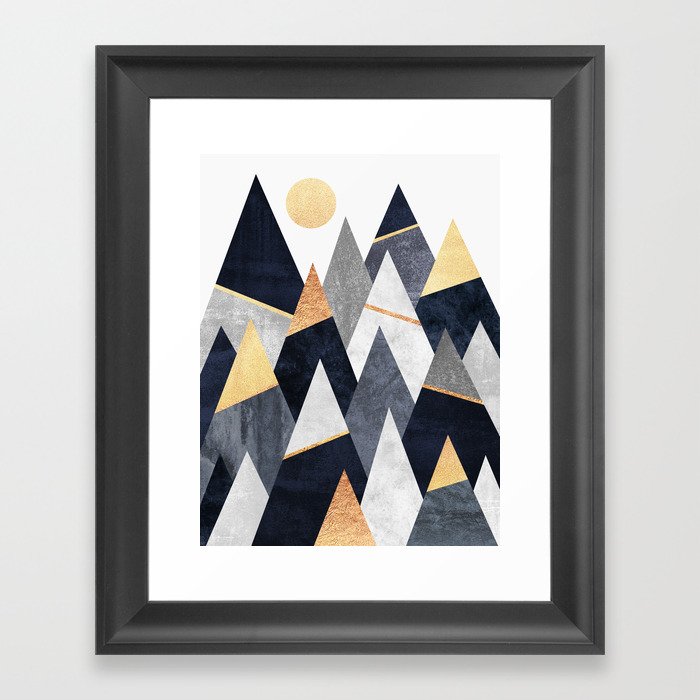 Fancy Mountains Framed Art Print by Elisabeth Fredriksson Society6