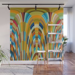 Modern Bended Check Abstract Wall Mural