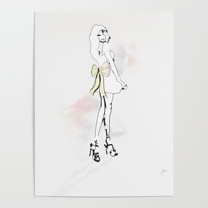 The Bow - Fashion Illustration Poster