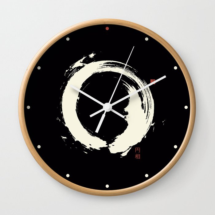 Black Enso / Japanese Zen Circle Wall Clock