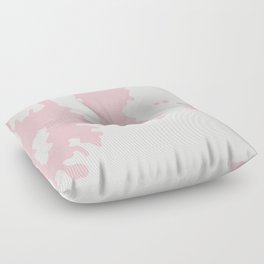Retro Cow Spots on Blush Pink Floor Pillow