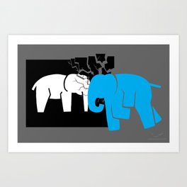 Smashing the Bell Elephant Art Print