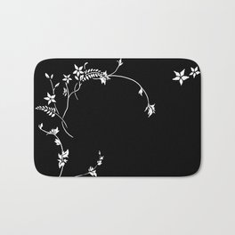 Scrolling Inlay Bath Mat | Nature, Vintage, Black and White 