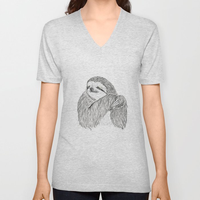 sloth V Neck T Shirt