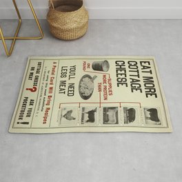 Vintage poster - Cottage Cheese Area & Throw Rug