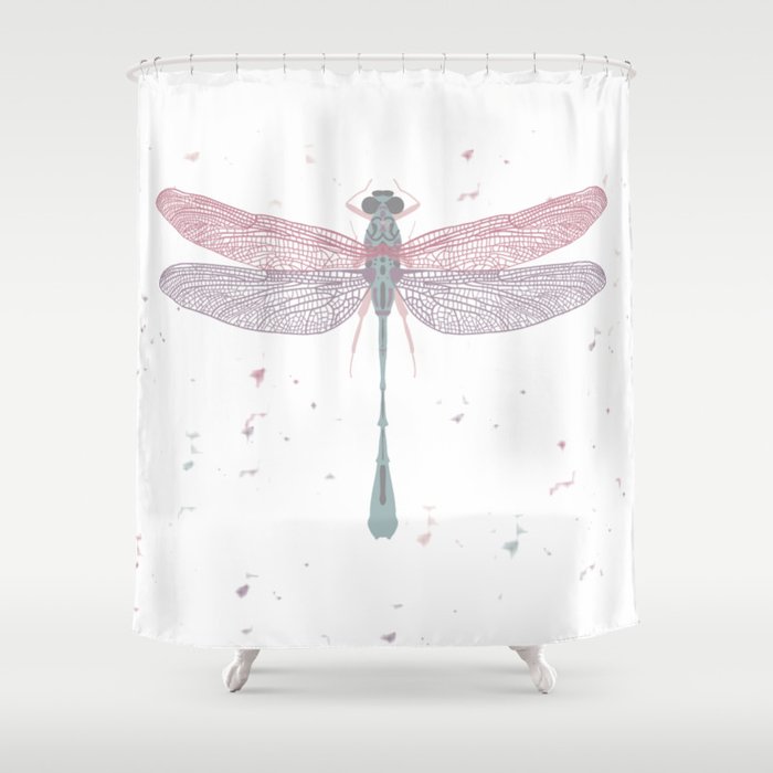 Pretty Dragonfly Shower Curtain By, Dragonfly Shower Curtain Hooks