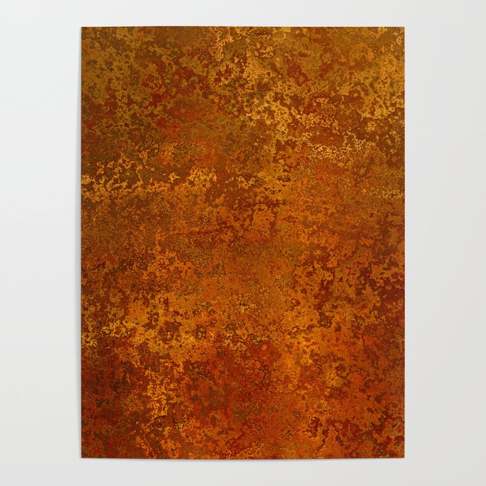 Vintage Copper Rust, Minimalist Art Poster