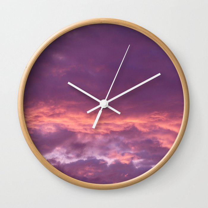 Scottish Highlands Spring Sunset Cloud Reflection Wall Clock