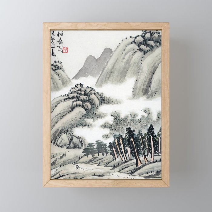 Korean Paintitg Wall Art Oriental Interior Decor Poster Prints Framed Mini  Art Print by Eastbrush Prints