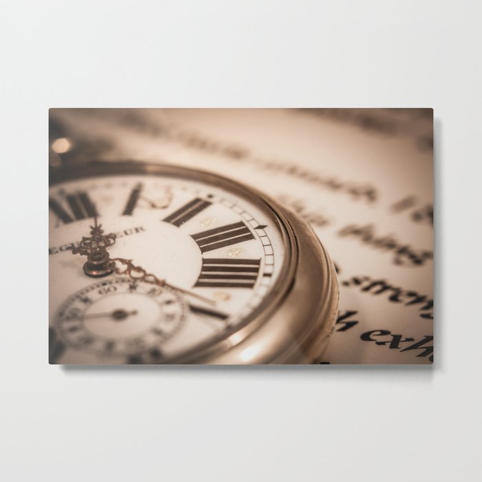 Time and Words Metal Print