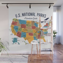 National Parks Adventure Guide Wall Mural