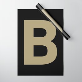 Letter B (Sand & Black) Wrapping Paper