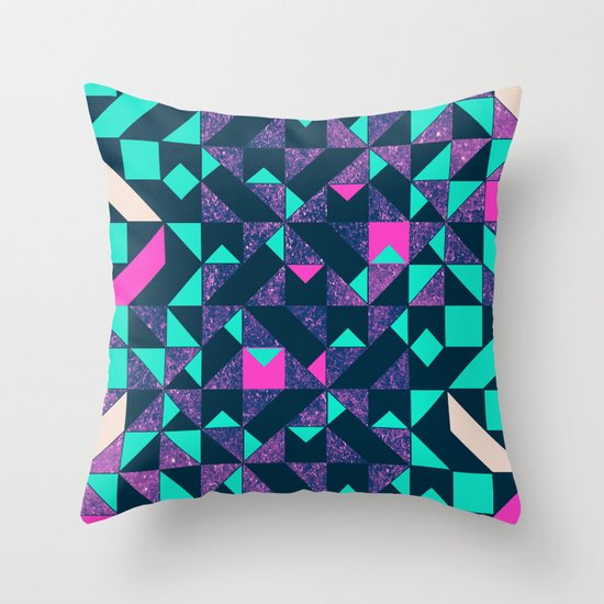 GEOMETRIC COLOUR POP Throw Pillow
