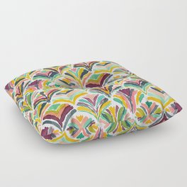 DECKED OUT Colorful Scallop Print Floor Pillow