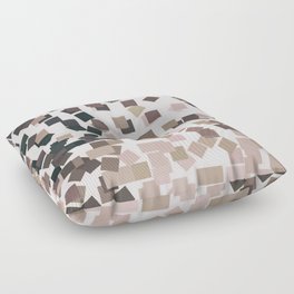 Modern Geometric Squares Taupe Brown Tan Floor Pillow