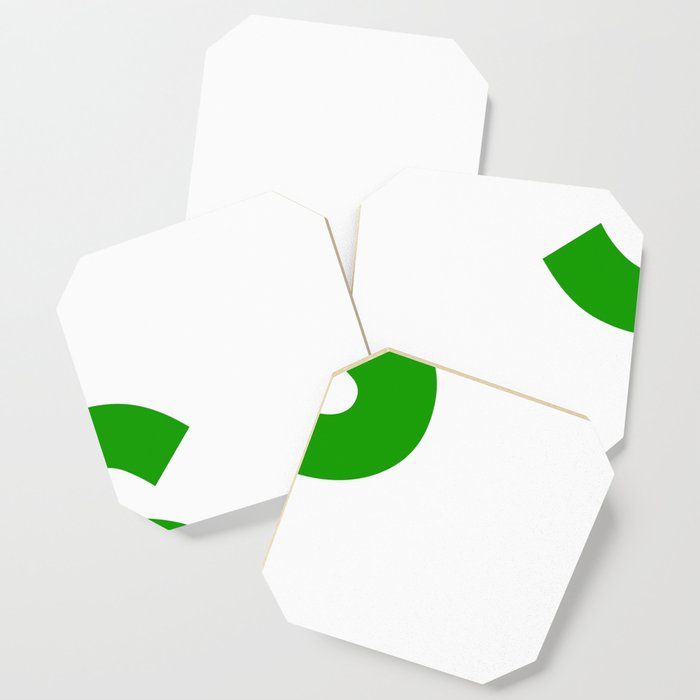 letter S (Green & White) Coaster