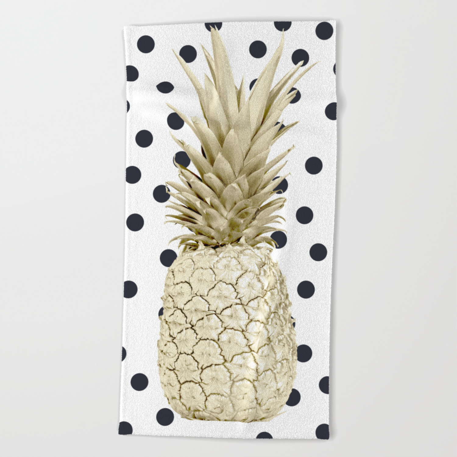 black and white polka dot beach towel