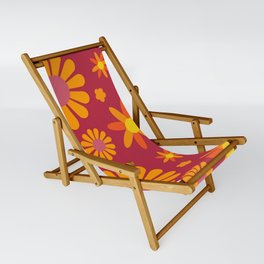 Groovy Flower Pattern Sling Chair