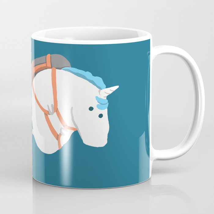 Fat Unicorn on Rainbow Jetpack Coffee Mug