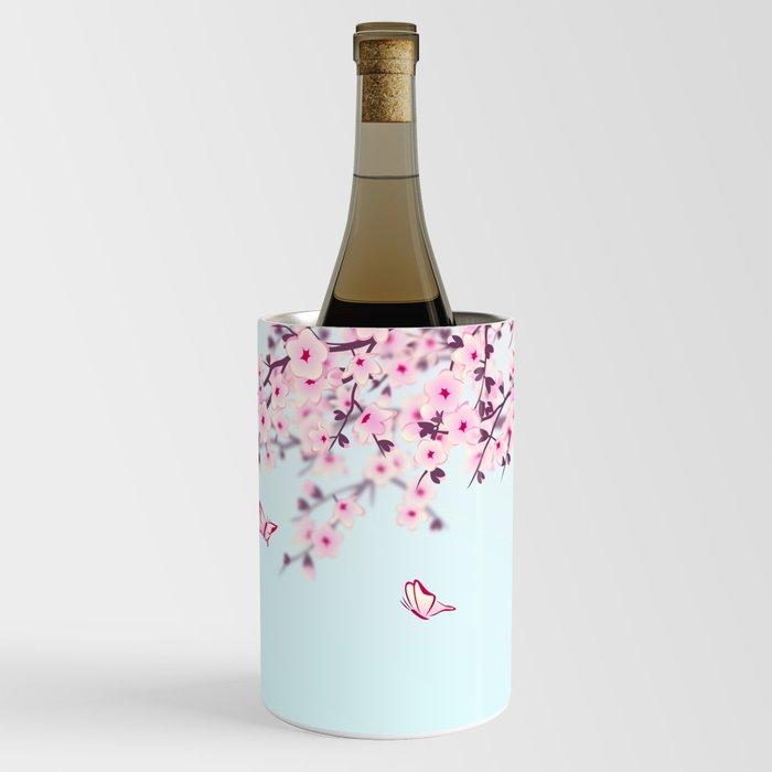 Cherry Blossom Landscape Wine Chiller