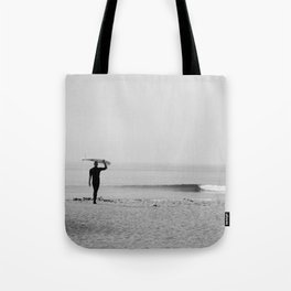Surf Photography Print, Malibu California, Surf Art, Surf Decor, Black and White Print, Wall Art Tote Bag