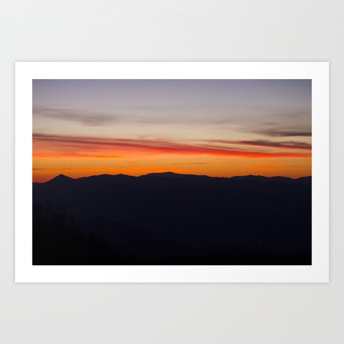 Sunset on the AT Art Print