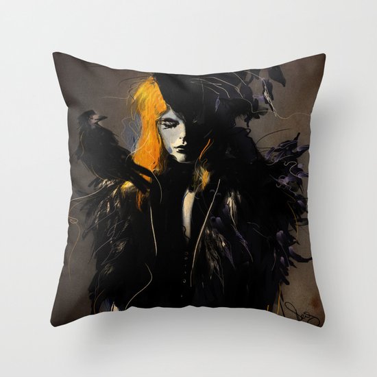 Crow Throw Pillow