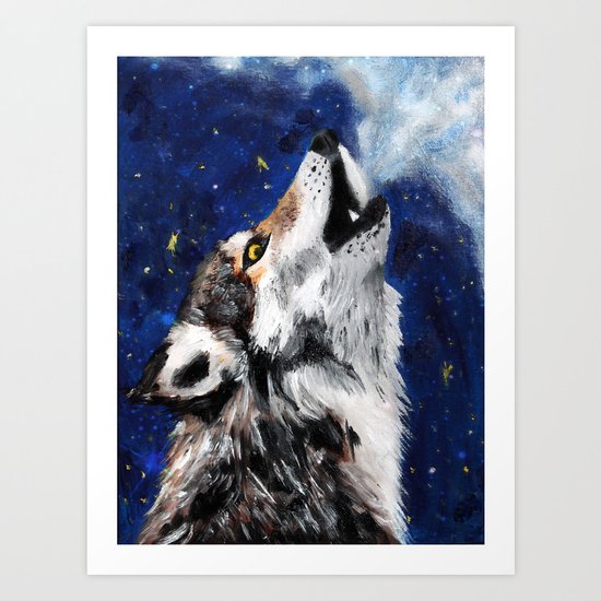 Wolf's breath Art Print