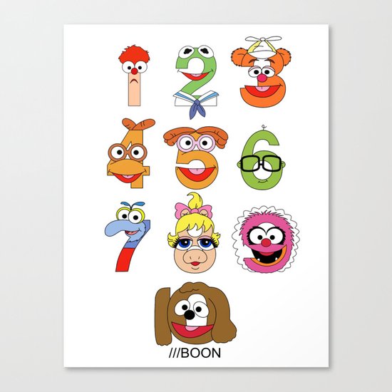Muppet Babies Numbers Canvas Print