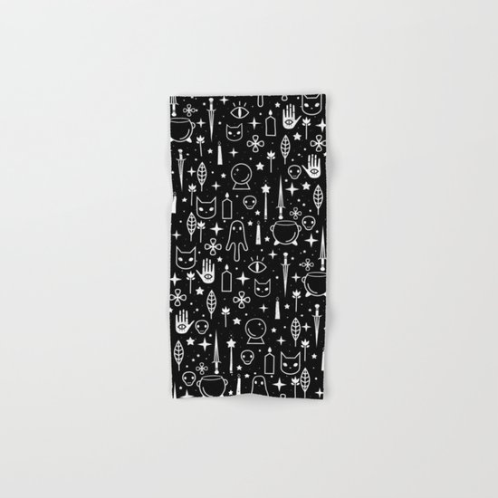 Spirit Symbols Black Hand & Bath Towel