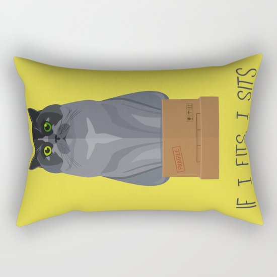 If I Fits, I Sits II Rectangular Pillow