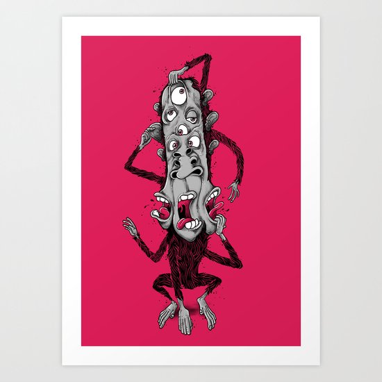 See, Hear and Speak EVIL! Art Print