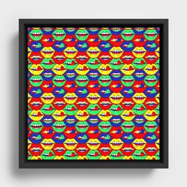 Mouth PoP Framed Canvas
