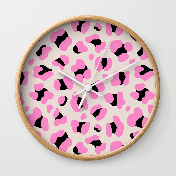 Bobble Gum Leopard Wall Clock