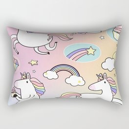 Pastel Unicorns Rectangular Pillow
