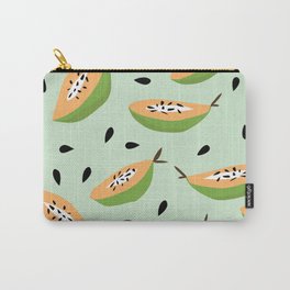 Papaya Fruit Blue Carry-All Pouch