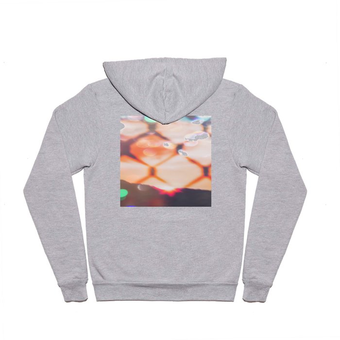 summer sunset sky over the mountain with bokeh light abstract Hoody