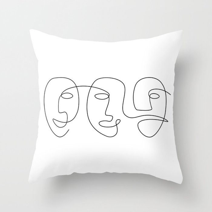 Line Carnival Throw Pillow