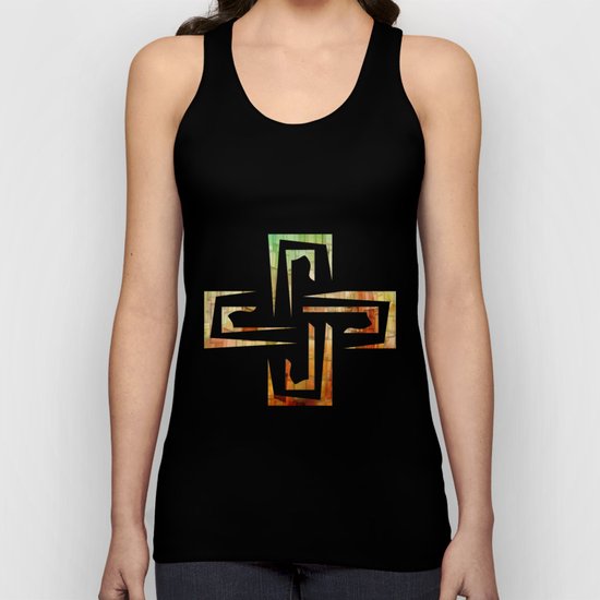 Golden Tide Mosaic Unisex Tank Top