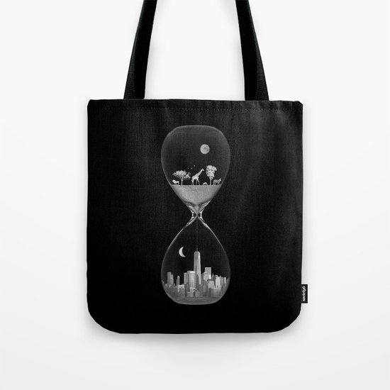 THE EVOLUTION OF THE WORLD b/w Tote Bag